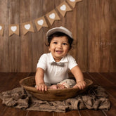 Round Bowl Wooden Tableware Baby prop